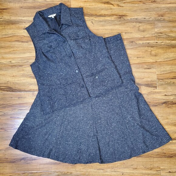 TravelSmith Dresses & Skirts - Travel Smith Black and White Vest and Skirt Set 2 Piece Set Travel Clothing